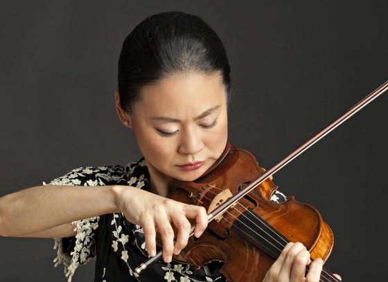 Adult playing the violin