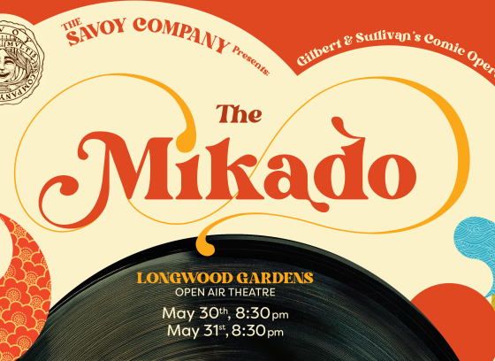 graphic with the words "The Mikado"