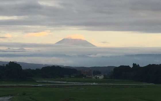 foggy day with Mt Fuji of Japan in the background