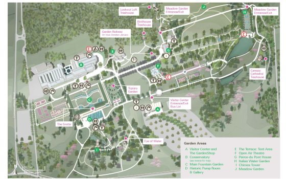 image of the map of the gardens