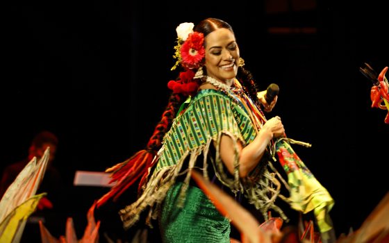 Adult dancing on stage