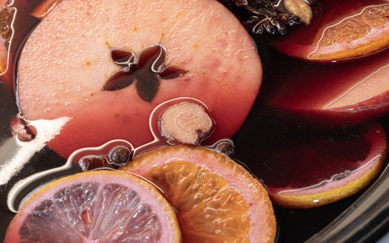 Slices of citrus fruit.