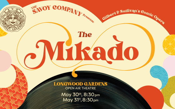 graphic with the words "The Mikado"