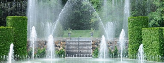 a fountain straying water