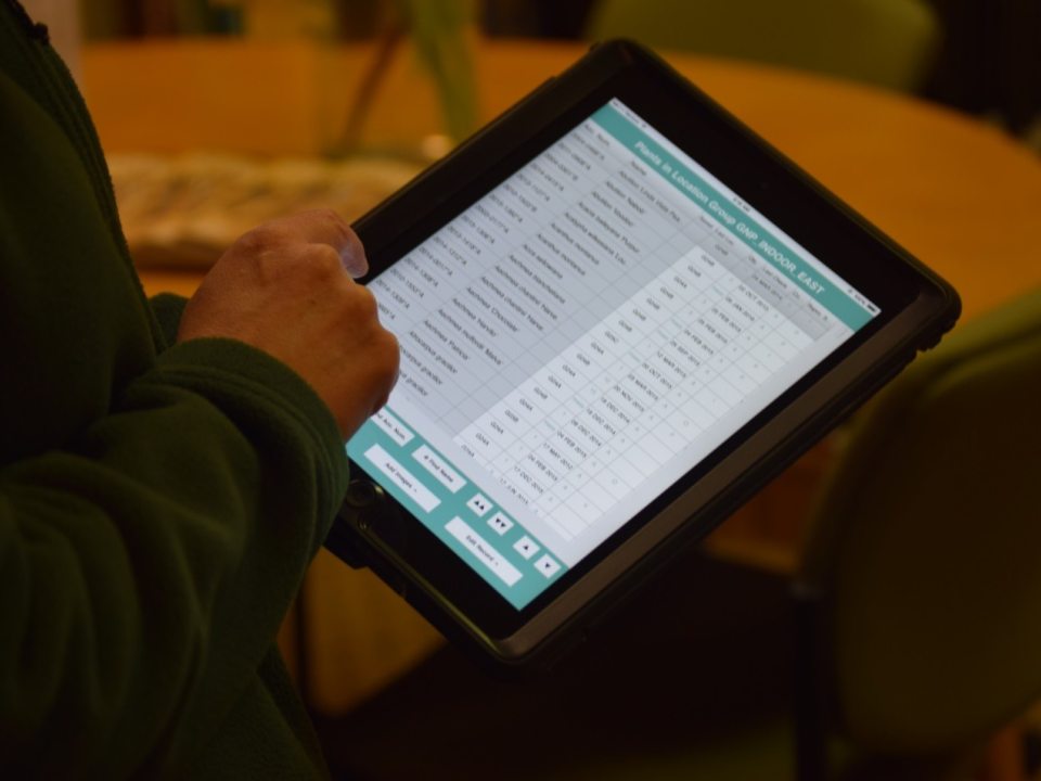 Garden Notepad Plus app on iPad