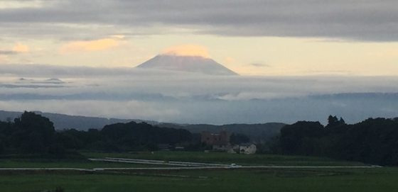 foggy day with Mt Fuji of Japan in the background