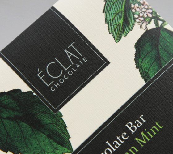 close up of a chocolate bar packaging 