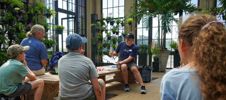 Instructor Frank DePietro leads students in a drawing workshop