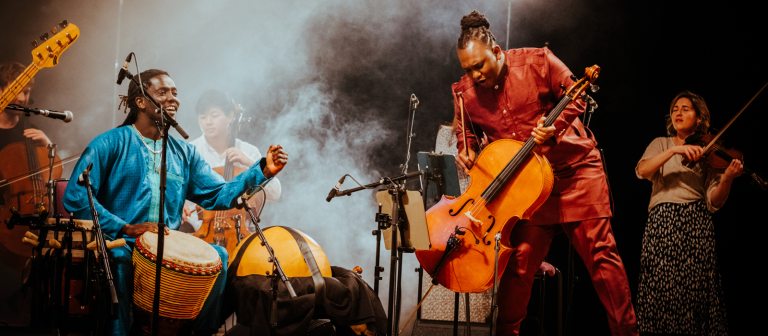 Musicians on a stage