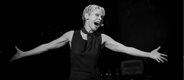 Singer on stage