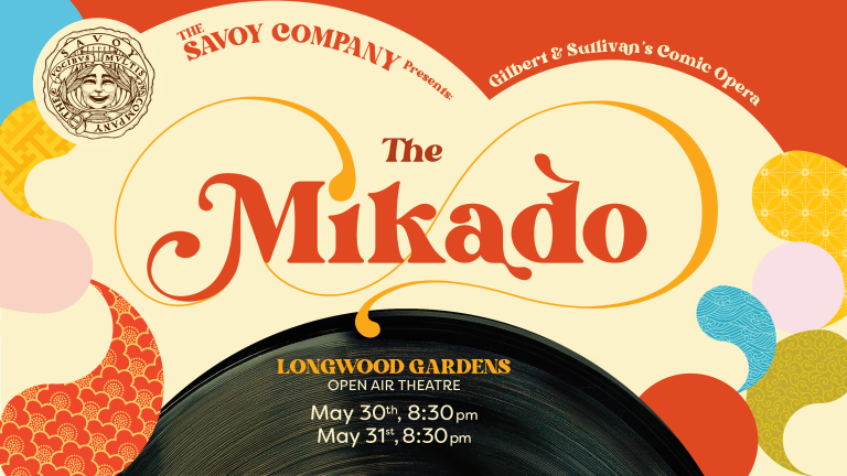 graphic with the words "The Mikado"