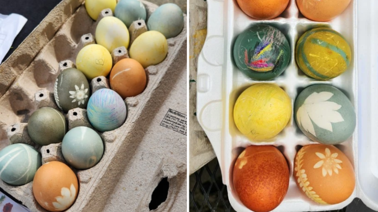 Naturally dyed Easter eggs