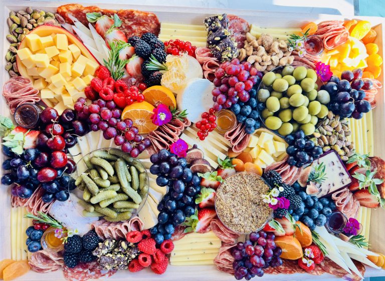 A charcuterie board