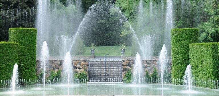 a fountain spraying water