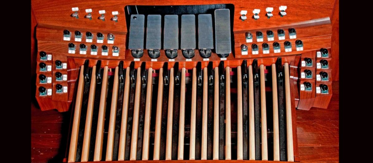 foot controls on an organ 