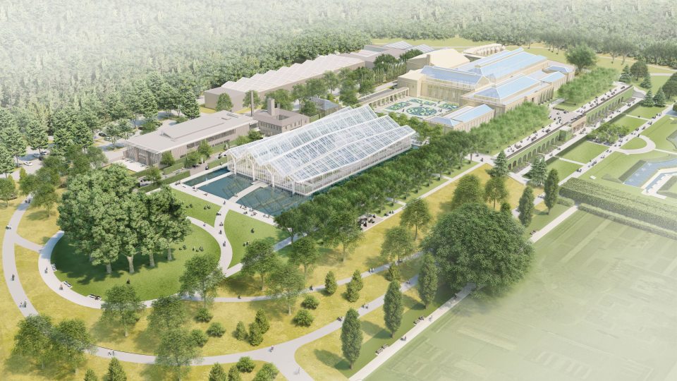 Longwood Gardens To Expand And Transform Its Renowned Conservatory   01 Aerial View From Southwest Longwood Reimagined 