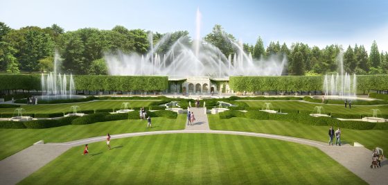 Photo rendering of 5-acre fountain garden