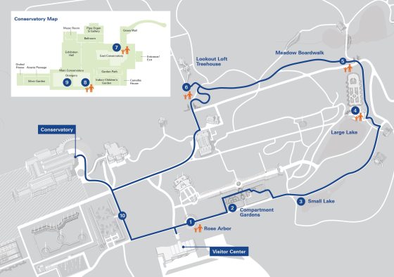 map route for Voices in the Landscape exhibition
