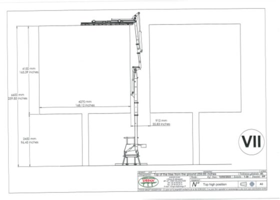A CAD drawing of garden measurments in basic black and white.