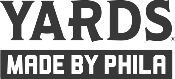Logo for "Yards Made By Philadelphia" in black and white lettering 