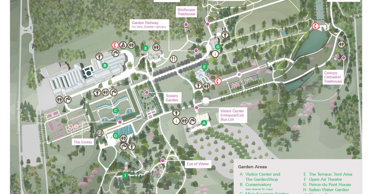 Longwood Gardens Christmas Map Teacher Map | Longwood Gardens