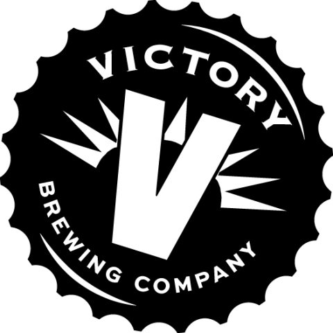 Bottlecap logo with large white letter "V" on black background, encircled by words "Victory Brewing Company"